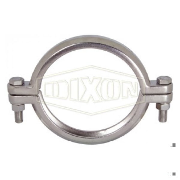 I-Line/Q-Line Bolt Clamp, 8 in Tube, 304 SS, Domestic